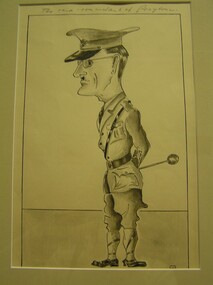 Painting - Painting - Watercolour, Georg Rosenkranz, The Camp Commandant of Graytown, 1941/2