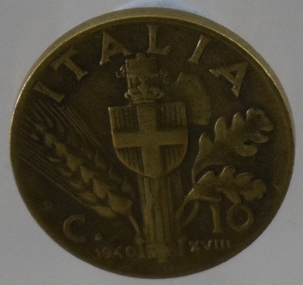 Currency - Coin, Italian Coin 1940, 1940