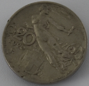 Currency - Coin, Italian Coin 1920, 1920