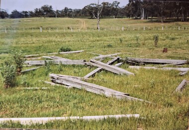 Photograph, Arthur Knee, Guard tower ruins camp 13, 1989