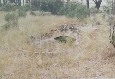 Photograph, Arthur Knee, Camp 13 stone bridge, 1989