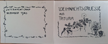 Christmas Card, Weihnachtsgruesse Aus Tatura, December 1940