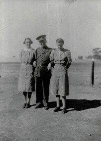 Photograph, Sister Moore, Colonel Tackeberry and Sister Melrose, Original 1942, copy 1989