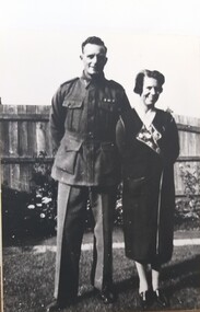 Photograph, Valentine Carpern and hostess "Maude", original 1942 copy 1989