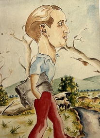 Photograph - Photograph of Painting, Self Portrait George Rosenkranz, 1945