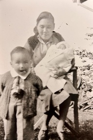 Photograph, Mrs Nabeshima and children