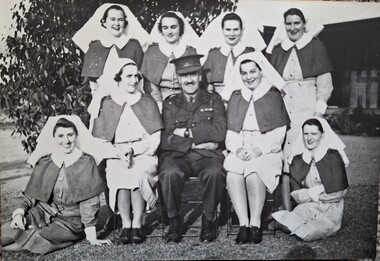 Photograph, No 28 Camp Hospital staff, Original 1942, copy 1989
