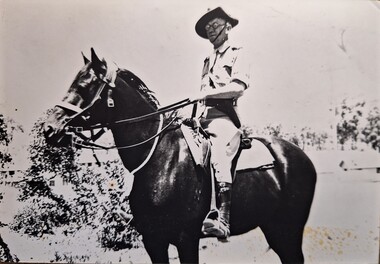Photograph, Major William Charles Scurry MC on horseback, Early 1940's