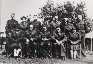 Photograph, Camp 4 Garrison Staff, 1940's