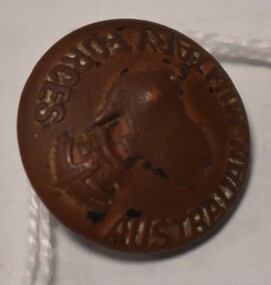 Button - brass, P J King Pty Ltd, 1940's