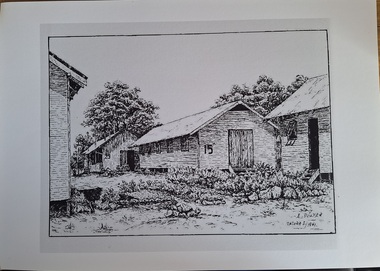 Photograph - Sketch, E. Dulfer, Hut 15 by Dulfer, 1941