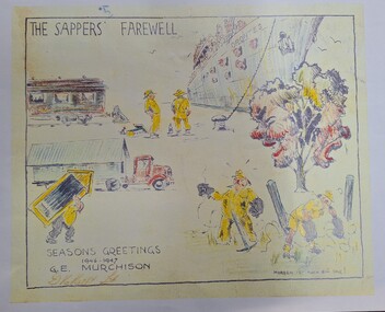 Sketch, von Gruenewaldt, Hans, The Sappers Farewell, 1947