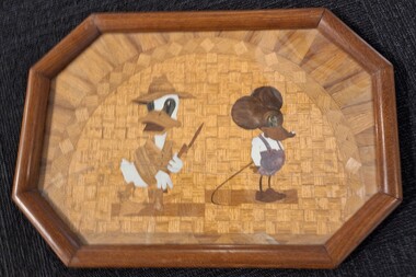 Functional object - Tray - wooden, Mickey Mouse and Donald Duck Tray, 1940's