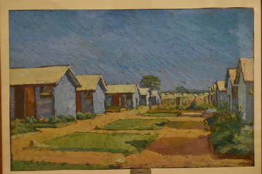 Painting - Painting - Oil, Barracks