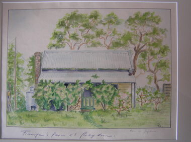 Painting - Watercolour, Georg Rosenkranz, Finnigan's Farm at Graytown, 1941/2