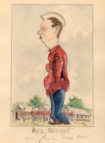 Sketch - Watercolour, Georg Rosenkranz, Our German camp boss, 1941/2