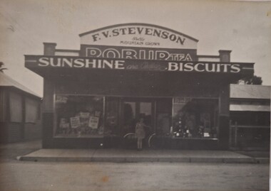 Photograph - original, Kodak, Stevenson's Grocery Shop, 1944