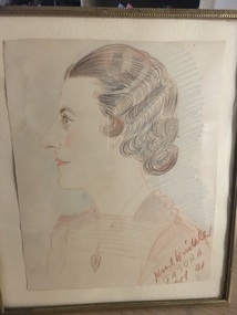 Artwork, other - Sketch - Pencil, Kurt Winkler, Miss Tup Hunter, October 1941