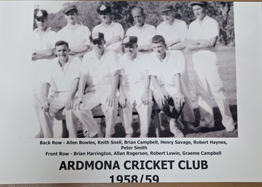 Photograph, Stan Cornish compiler, Ardmona Cricket Club History - The Premiership Years, 2011
