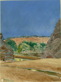 Painting - Painting - Watercolour, Emily Gap, Central Australia