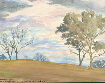 Painting - Painting - Watercolour, Southern Sky, Tatura, Victoria 5pm