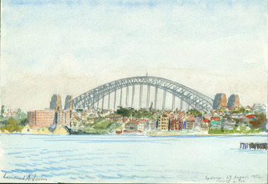 Painting - Painting - Watercolour, Sydney, 29 August 1952