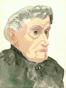 Painting - Painting - Watercolour, Frau Therese Schnabel in Tremezzo