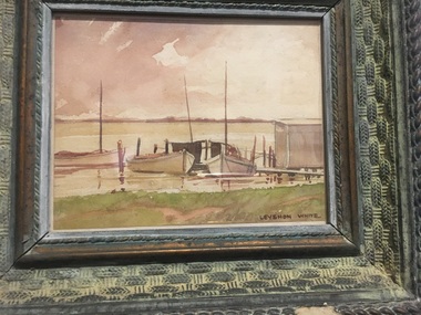 Painting - Painting - Watercolour, Cyril Leyshon White, A Quiet Corner at Port Albert