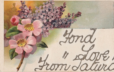 Postcard, Fond "Love" from Tatura