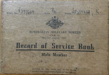 Administrative record - Book, Record of Service Book