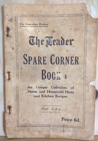 Book - Booklet, The Leader Spare Corner Book, 1927