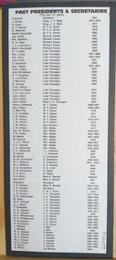 Document, Past Presidents and Secretaries