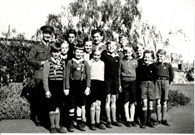 Photograph, Captain Jenkins and Red Cross Group Camp 3