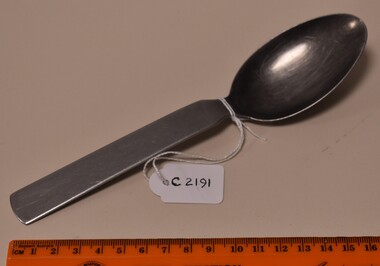 Domestic object - metal serving spoon, Serving Spoon