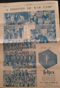 Newspaper - Newspaper Article, A Prisoner of War Camp