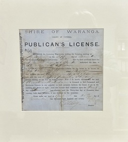 Document - Publican's Licence