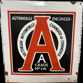 Memorabilia - Enamel Sign, A Grade Automobile Engineer