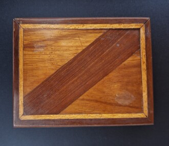 Domestic object - Playing card box, Wooden playing card box