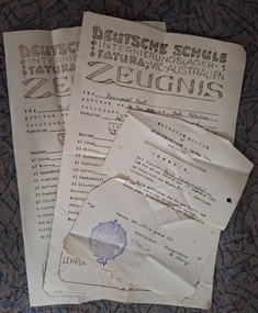 Document - Certificates, Internee school certificates