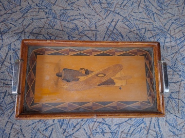 Domestic object - Tray, Wooden Tray with handles