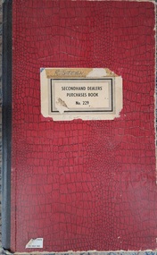 Book, Secondhand Dealers Purchases Book