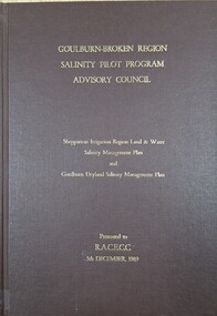 Book, Goulburn-Broken Region, Salinity Pilot Program, Advisory Council