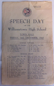 Speech Day Program 1945