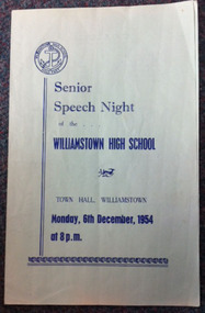 Senior Speech Night 1954
