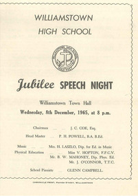 Jubilee Speech night 1965