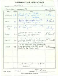 Student report Nov. 1973, 1973