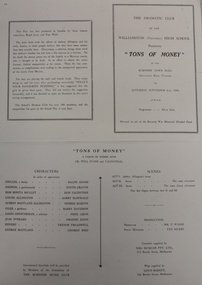 Tons of money program and stage shot