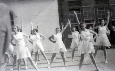 1940 Girls gym display