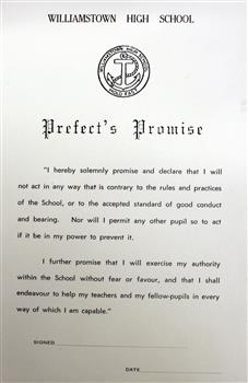 Prefects promise certificate 