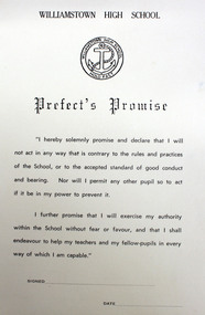 1950s Prefects promise